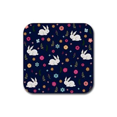 Easter Bunny  Rubber Coaster (square)  by Valentinaart