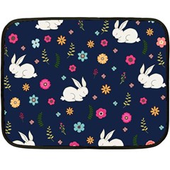 Easter Bunny  Double Sided Fleece Blanket (mini)  by Valentinaart