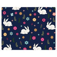 Easter Bunny  Double Sided Flano Blanket (medium)  by Valentinaart