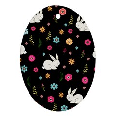 Easter Bunny  Oval Ornament (two Sides) by Valentinaart