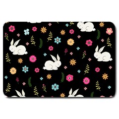 Easter Bunny  Large Doormat  by Valentinaart