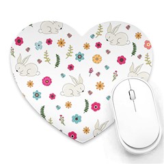 Easter Bunny  Heart Mousepads by Valentinaart