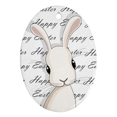 Easter Bunny  Oval Ornament (two Sides)