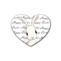 Easter Bunny  Rubber Coaster (heart)  by Valentinaart