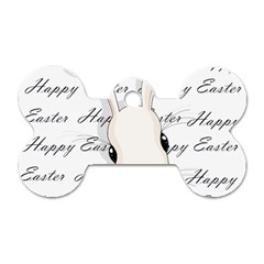 Easter Bunny  Dog Tag Bone (one Side) by Valentinaart