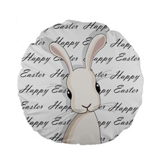 Easter Bunny  Standard 15  Premium Flano Round Cushions by Valentinaart