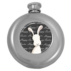 Easter Bunny  Round Hip Flask (5 Oz) by Valentinaart