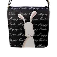 Easter Bunny  Flap Messenger Bag (l)  by Valentinaart