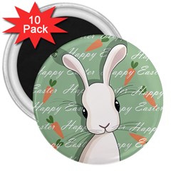 Easter Bunny  3  Magnets (10 Pack)  by Valentinaart