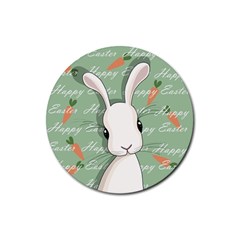 Easter Bunny  Rubber Round Coaster (4 Pack)  by Valentinaart