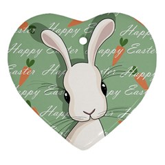 Easter Bunny  Heart Ornament (two Sides) by Valentinaart