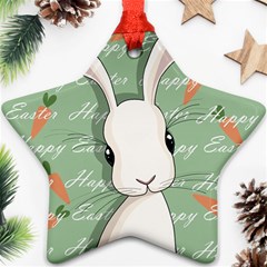 Easter Bunny  Star Ornament (two Sides) by Valentinaart