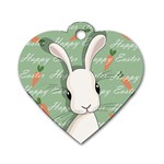 Easter bunny  Dog Tag Heart (Two Sides) Front