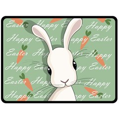 Easter Bunny  Fleece Blanket (large)  by Valentinaart