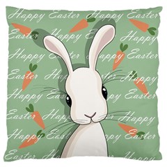 Easter Bunny  Large Flano Cushion Case (two Sides) by Valentinaart