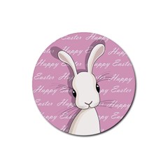 Easter Bunny  Rubber Round Coaster (4 Pack)  by Valentinaart