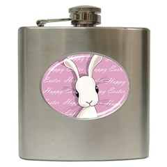 Easter Bunny  Hip Flask (6 Oz) by Valentinaart