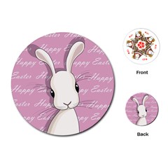 Easter Bunny  Playing Cards (round)  by Valentinaart