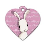 Easter bunny  Dog Tag Heart (Two Sides) Front