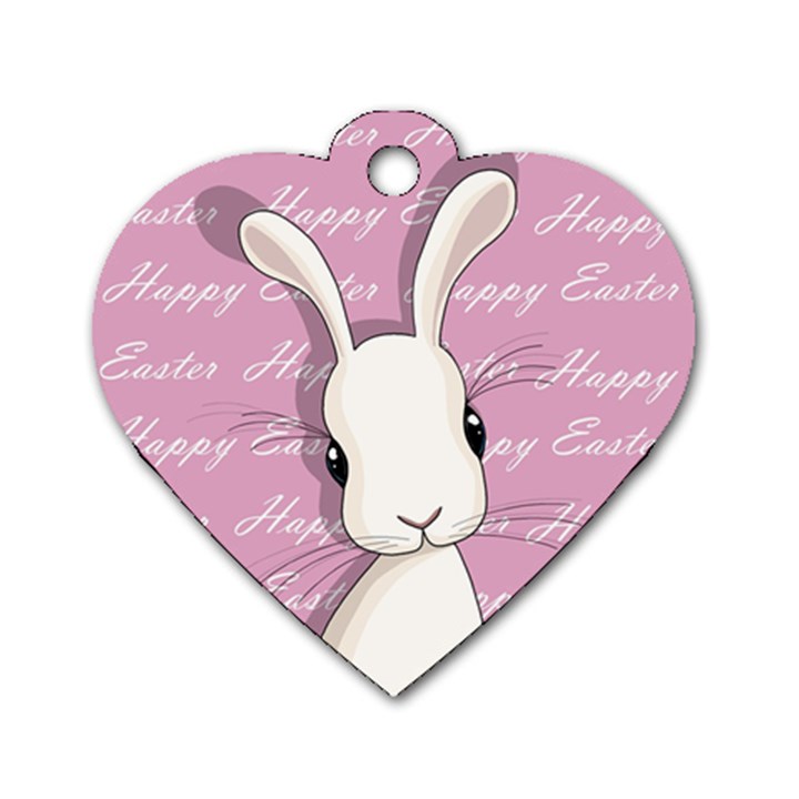 Easter bunny  Dog Tag Heart (Two Sides)