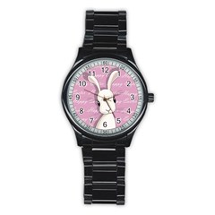 Easter Bunny  Stainless Steel Round Watch by Valentinaart