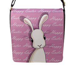 Easter Bunny  Flap Messenger Bag (l)  by Valentinaart