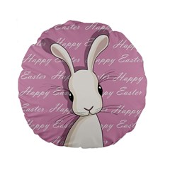 Easter Bunny  Standard 15  Premium Flano Round Cushions by Valentinaart