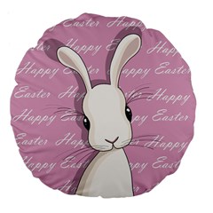 Easter Bunny  Large 18  Premium Flano Round Cushions by Valentinaart