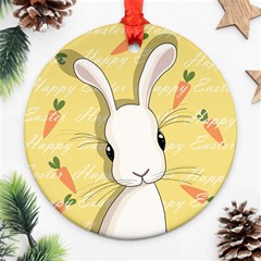 Easter Bunny  Round Ornament (two Sides) by Valentinaart