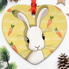 Easter Bunny  Heart Ornament (two Sides) by Valentinaart