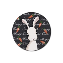 Easter Bunny  Rubber Round Coaster (4 Pack)  by Valentinaart