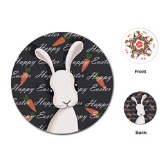 Easter Bunny  Playing Cards (round)  by Valentinaart