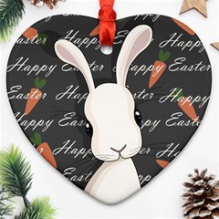 Easter Bunny  Heart Ornament (two Sides) by Valentinaart