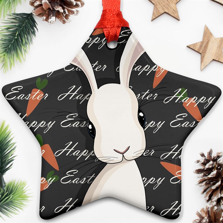 Easter bunny  Star Ornament (Two Sides)