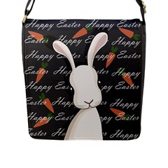 Easter Bunny  Flap Messenger Bag (l)  by Valentinaart