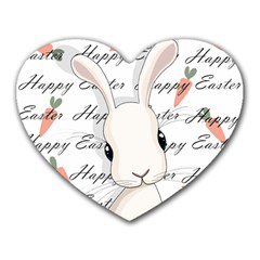 Easter Bunny  Heart Mousepads by Valentinaart