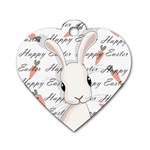 Easter bunny  Dog Tag Heart (One Side) Front