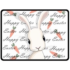 Easter Bunny  Fleece Blanket (large)  by Valentinaart