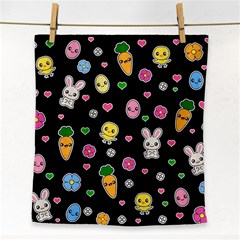 Easter Kawaii Pattern Face Towel by Valentinaart