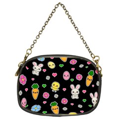 Easter Kawaii Pattern Chain Purses (one Side)  by Valentinaart