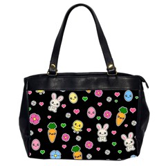 Easter Kawaii Pattern Office Handbags (2 Sides)  by Valentinaart