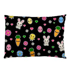 Easter Kawaii Pattern Pillow Case (two Sides) by Valentinaart