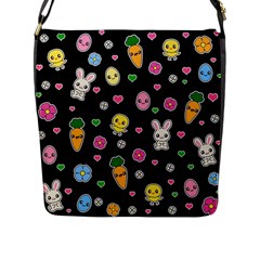 Easter Kawaii Pattern Flap Messenger Bag (l)  by Valentinaart