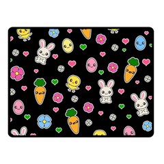 Easter Kawaii Pattern Double Sided Fleece Blanket (small)  by Valentinaart