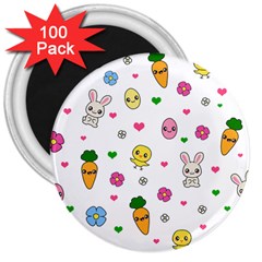 Easter Kawaii Pattern 3  Magnets (100 Pack) by Valentinaart