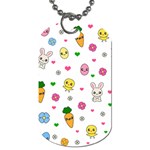 Easter Kawaii Pattern Dog Tag (One Side) Front