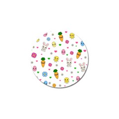 Easter Kawaii Pattern Golf Ball Marker (4 Pack) by Valentinaart