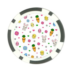 Easter Kawaii Pattern Poker Chip Card Guard by Valentinaart