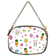 Easter Kawaii Pattern Chain Purses (two Sides)  by Valentinaart