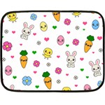 Easter Kawaii Pattern Double Sided Fleece Blanket (Mini)  35 x27  Blanket Front